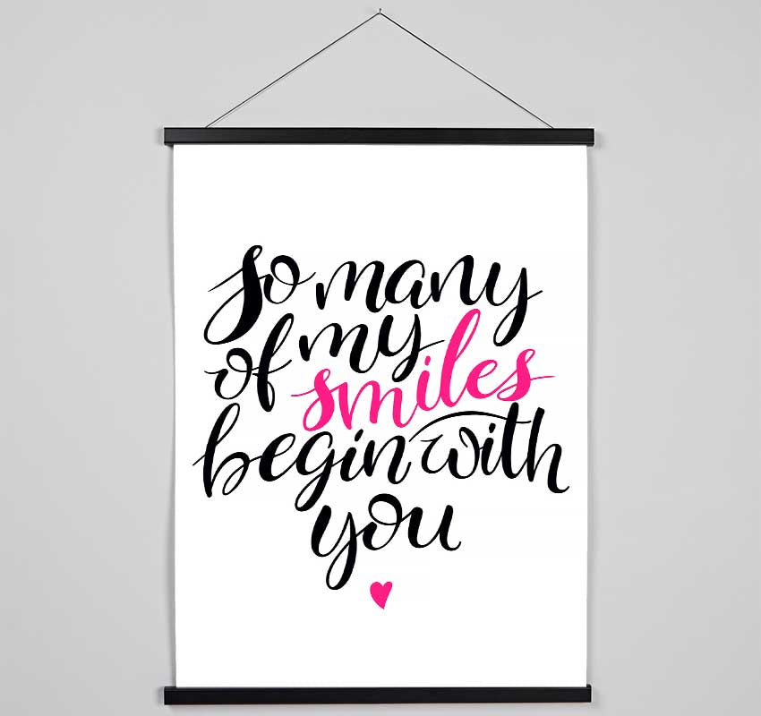 So Many Of My Smiles Hanging Poster - Wallart-Direct UK