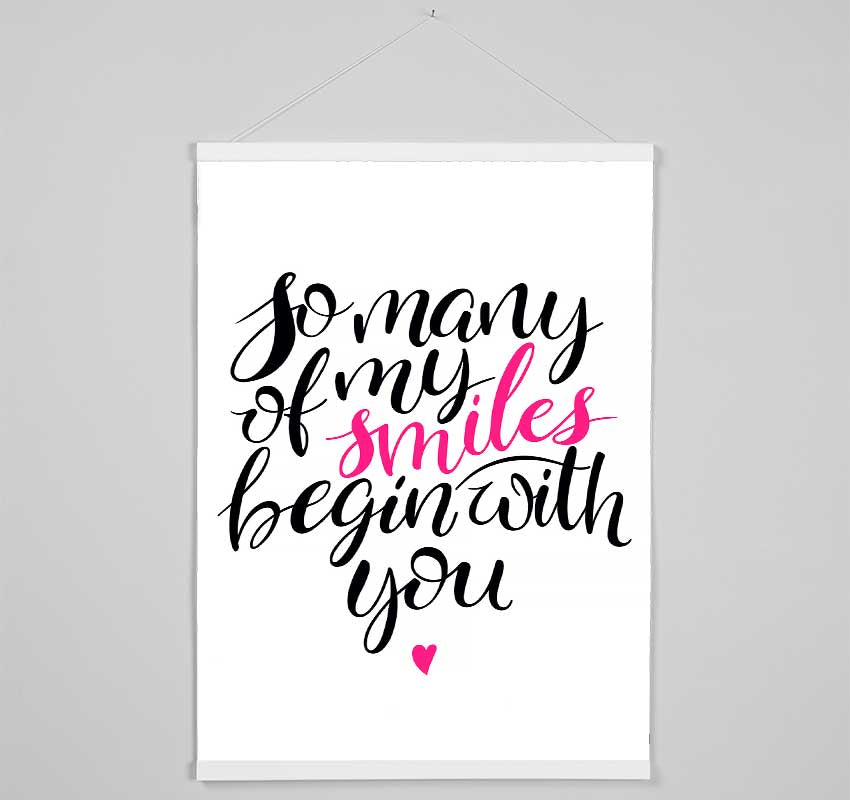 So Many Of My Smiles Hanging Poster - Wallart-Direct UK