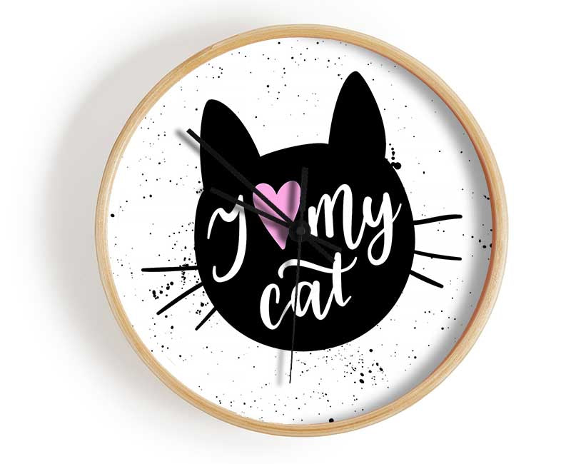 I Love My Cat Clock - Wallart-Direct UK