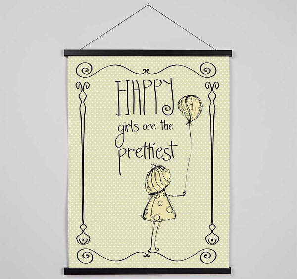 Happy Girls Are The prettiest Hanging Poster - Wallart-Direct UK