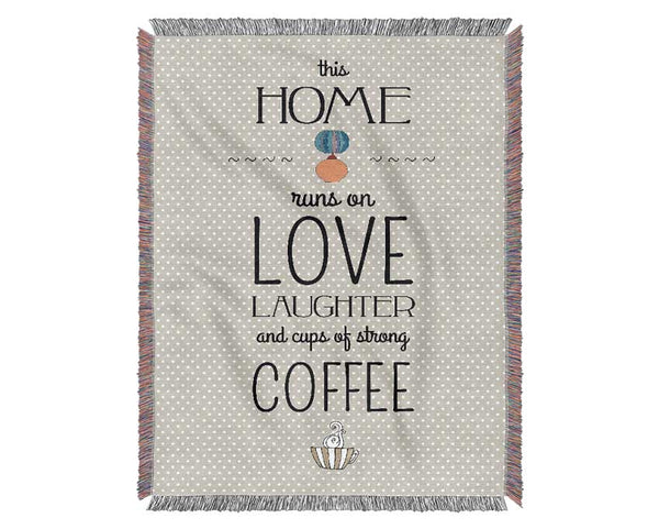 This Home Runs On Love Woven Blanket