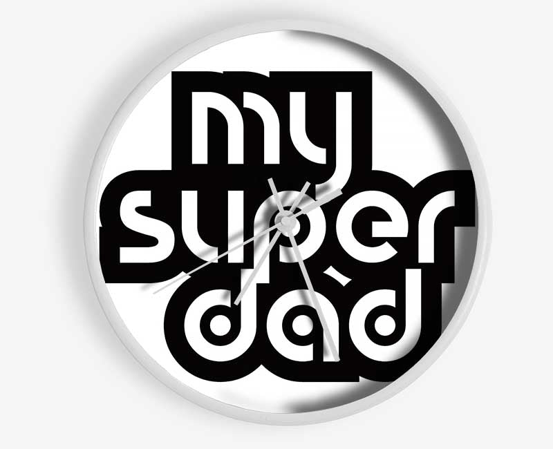 My Super Dad Clock - Wallart-Direct UK