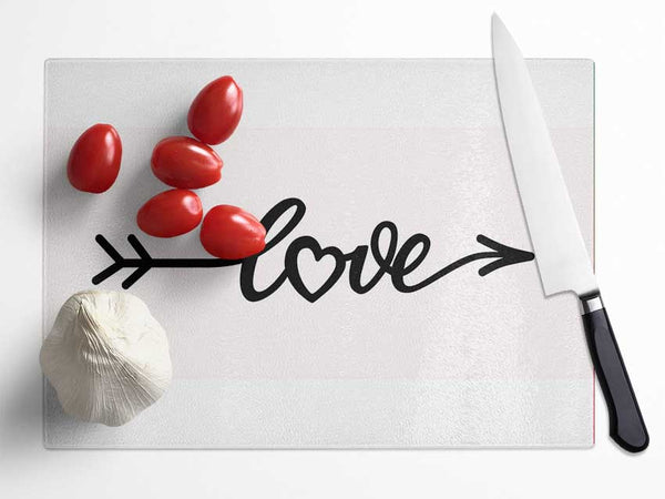 Love 1 Glass Chopping Board