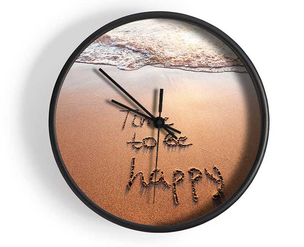 Time To Be Happy Clock - Wallart-Direct UK