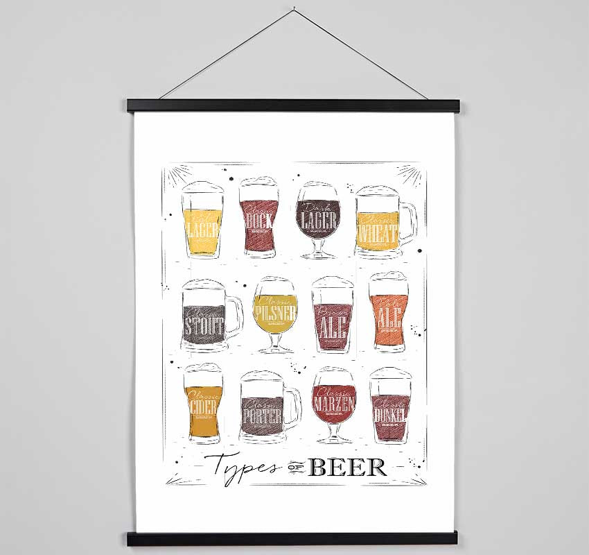 Types O f Beer Hanging Poster - Wallart-Direct UK