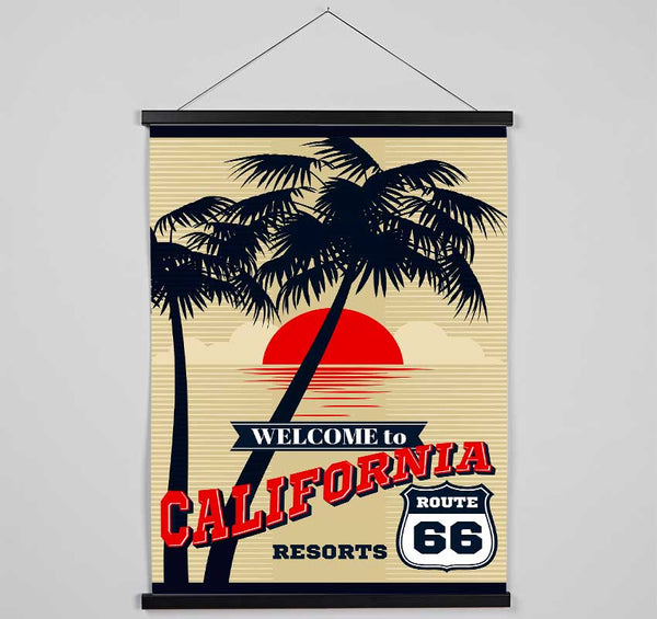 Welcome To California Hanging Poster - Wallart-Direct UK