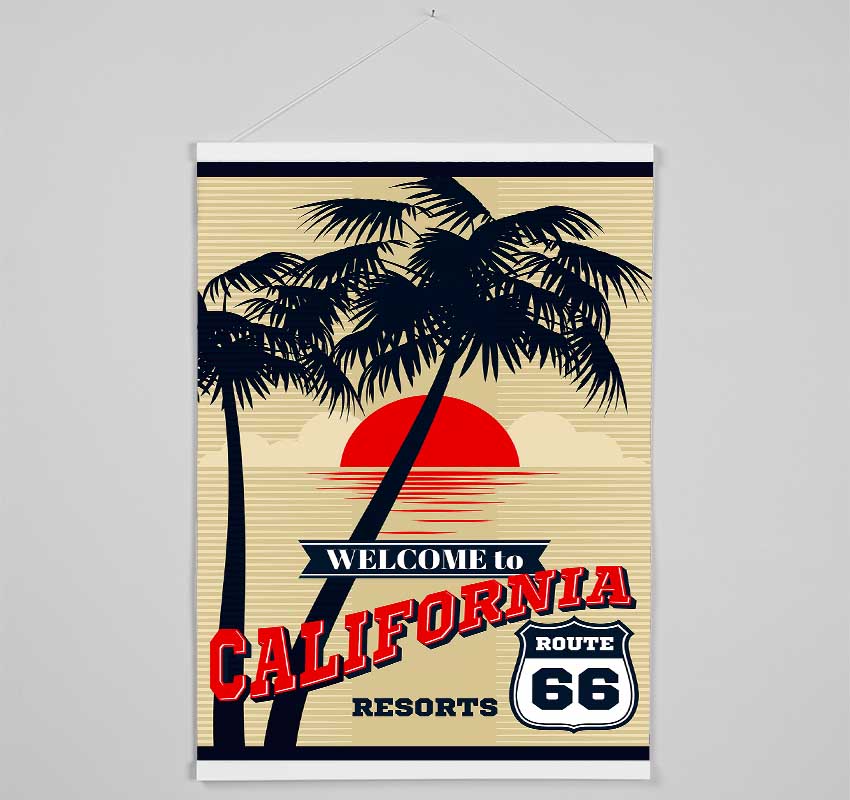 Welcome To California Hanging Poster - Wallart-Direct UK