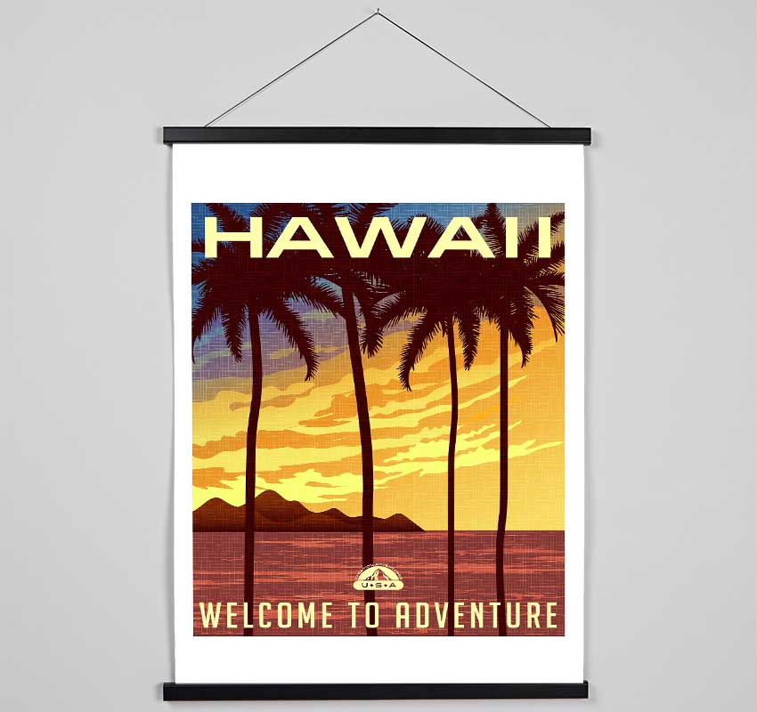 Hawaii Welcome To Adventure Hanging Poster - Wallart-Direct UK