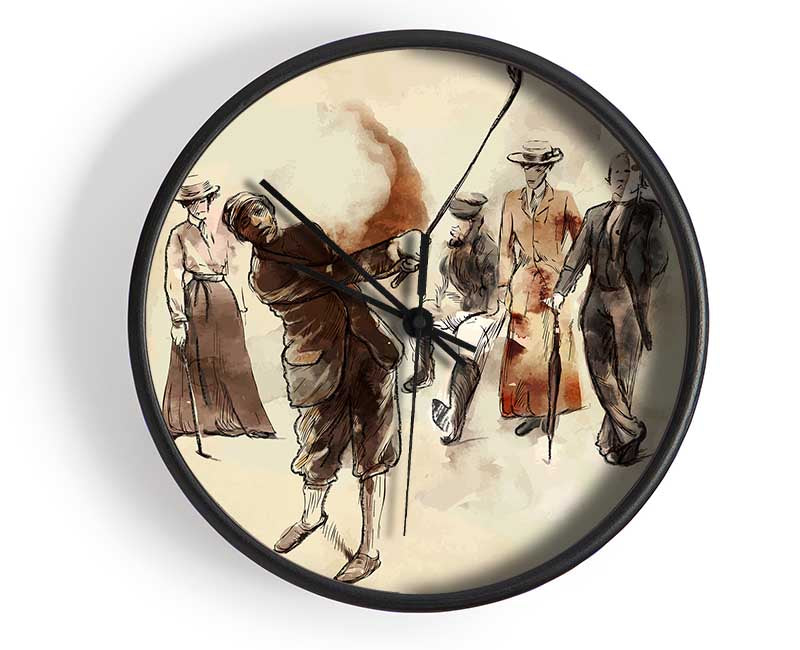 When Golf Began Clock - Wallart-Direct UK