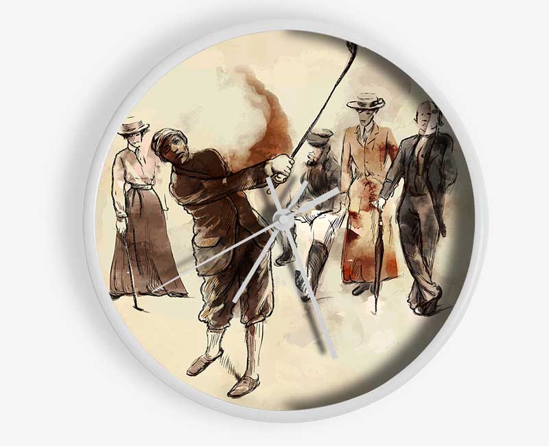 When Golf Began Clock - Wallart-Direct UK