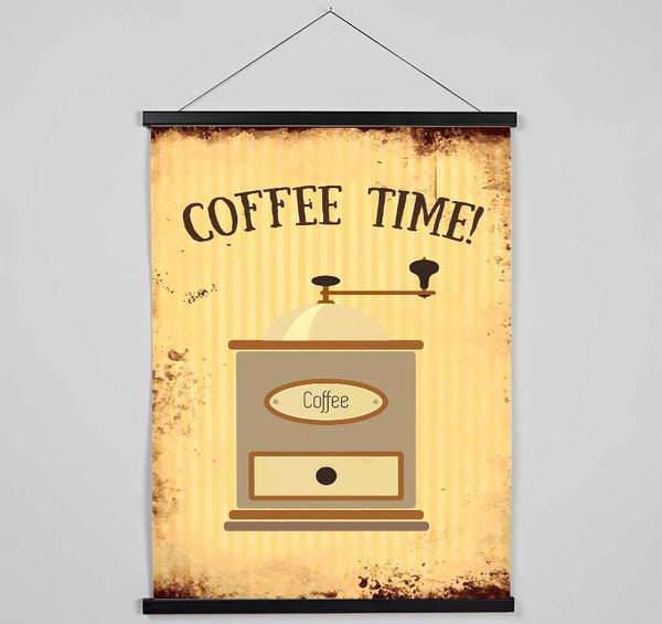 Coffee Time Grinder Hanging Poster - Wallart-Direct UK