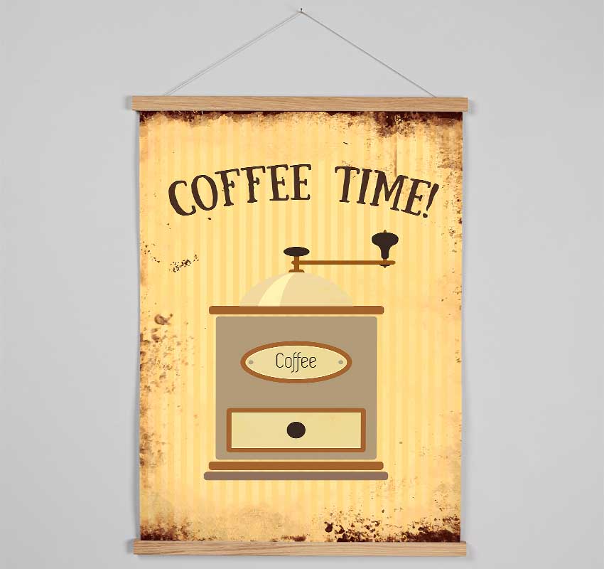 Coffee Time Grinder Hanging Poster - Wallart-Direct UK