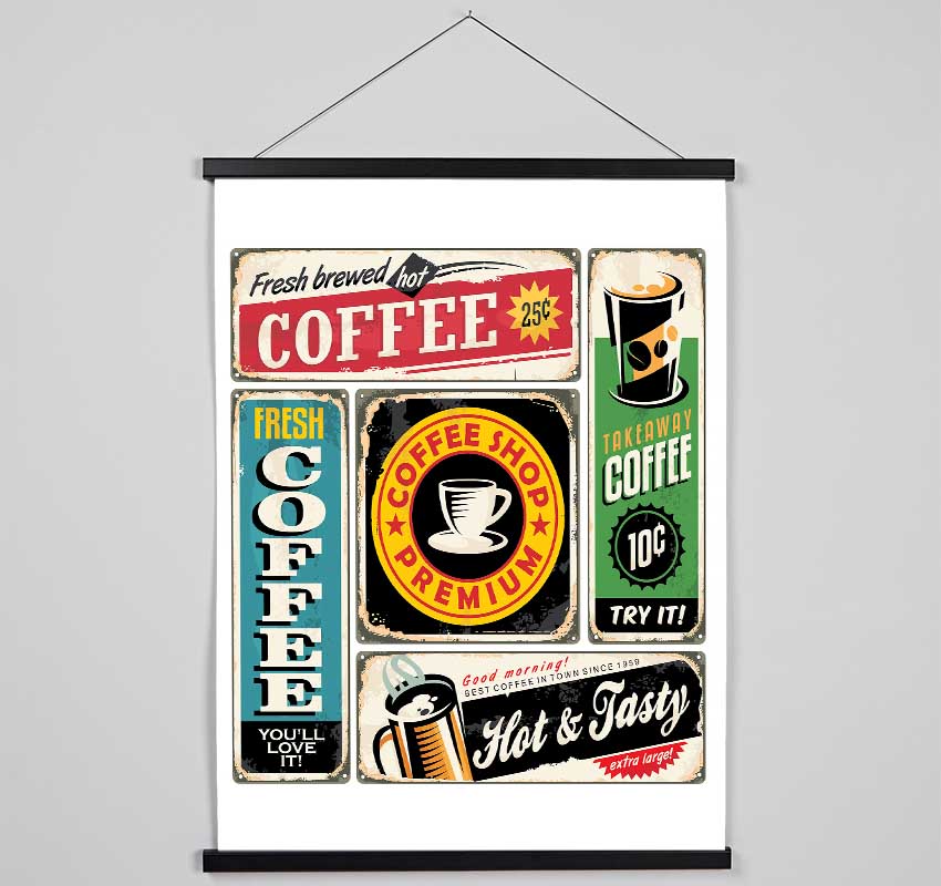 Coffee Shop Premium Hanging Poster - Wallart-Direct UK