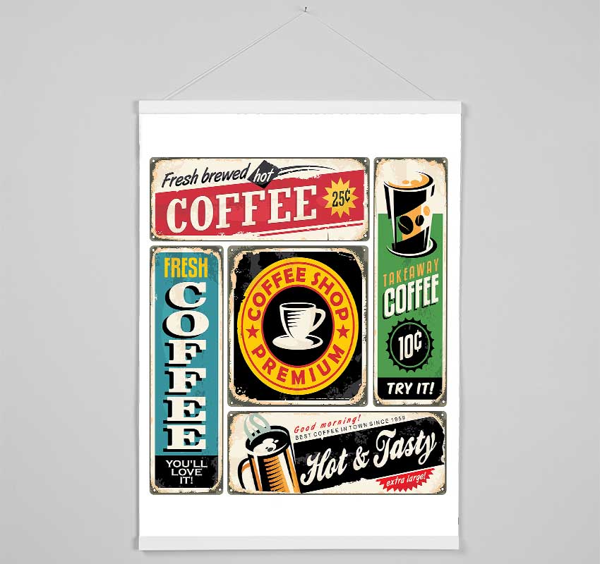 Coffee Shop Premium Hanging Poster - Wallart-Direct UK