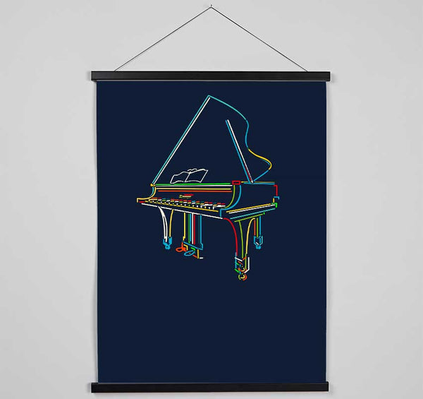 Rainbow Piano Hanging Poster - Wallart-Direct UK