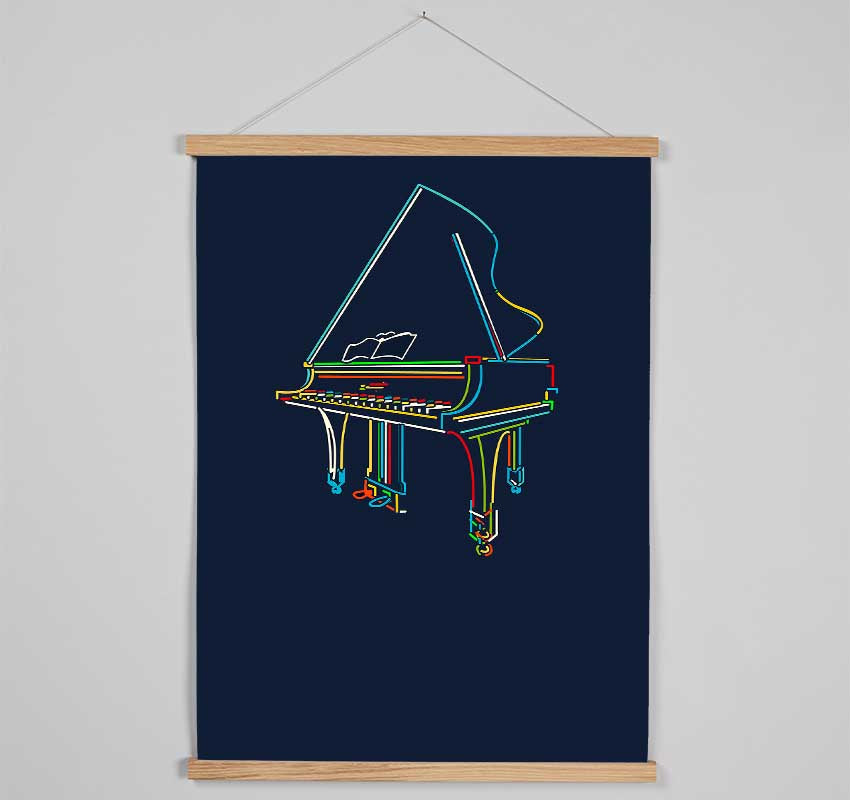 Rainbow Piano Hanging Poster - Wallart-Direct UK