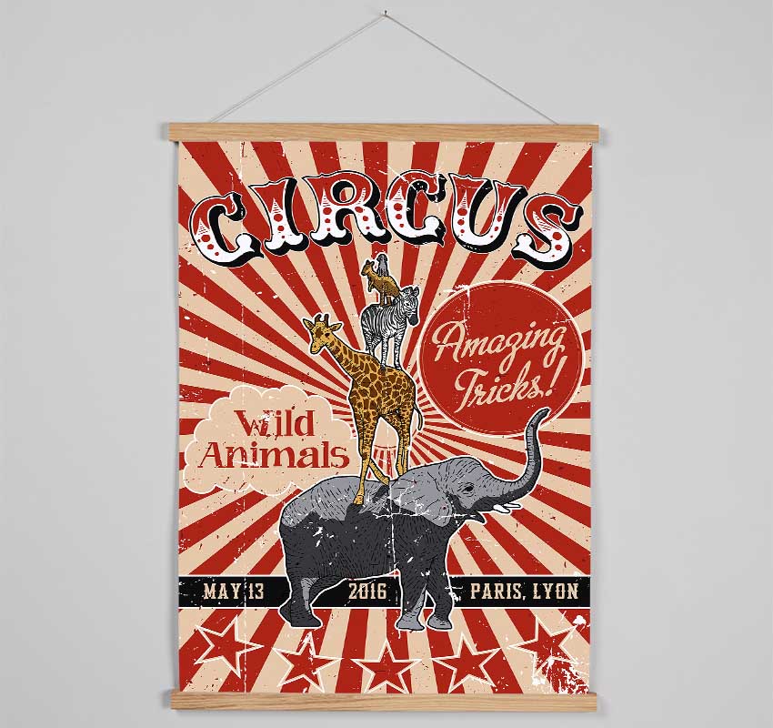 Circus Amazing Tricks Hanging Poster - Wallart-Direct UK