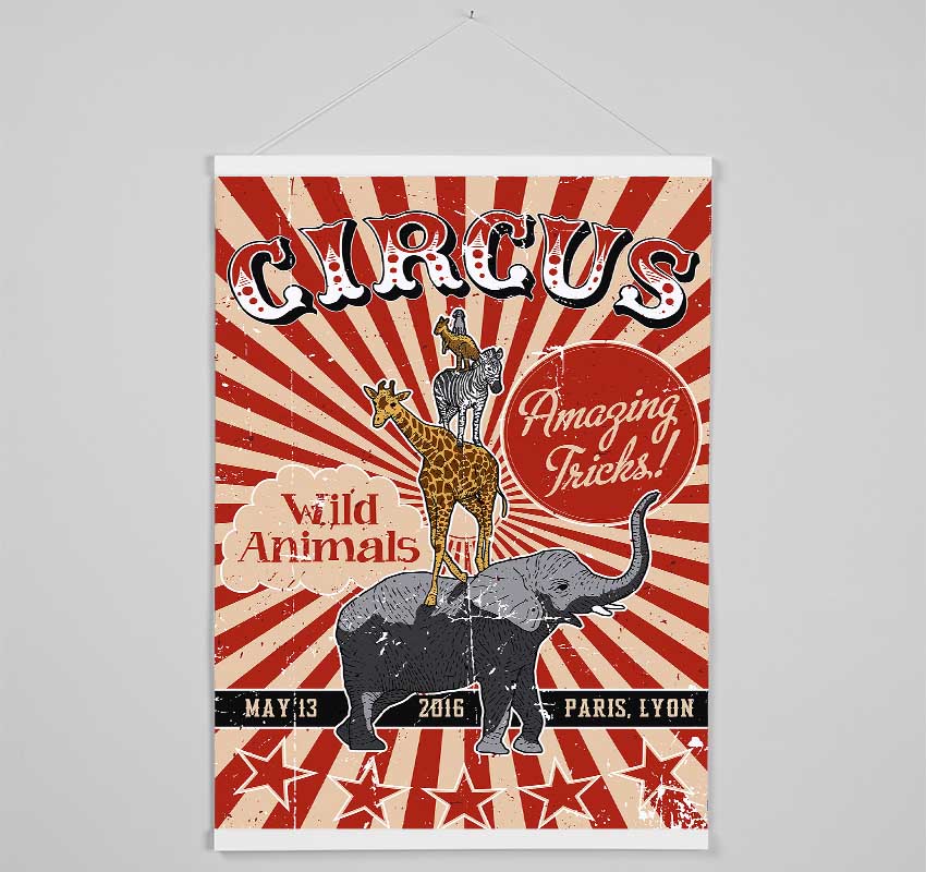 Circus Amazing Tricks Hanging Poster - Wallart-Direct UK