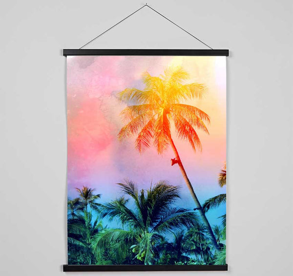 Palm Tree Blaze Hanging Poster - Wallart-Direct UK