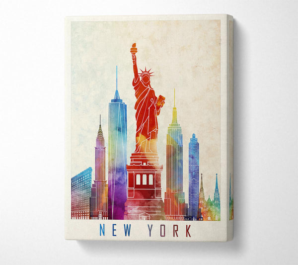 Picture of Rainbow New York Canvas Print Wall Art