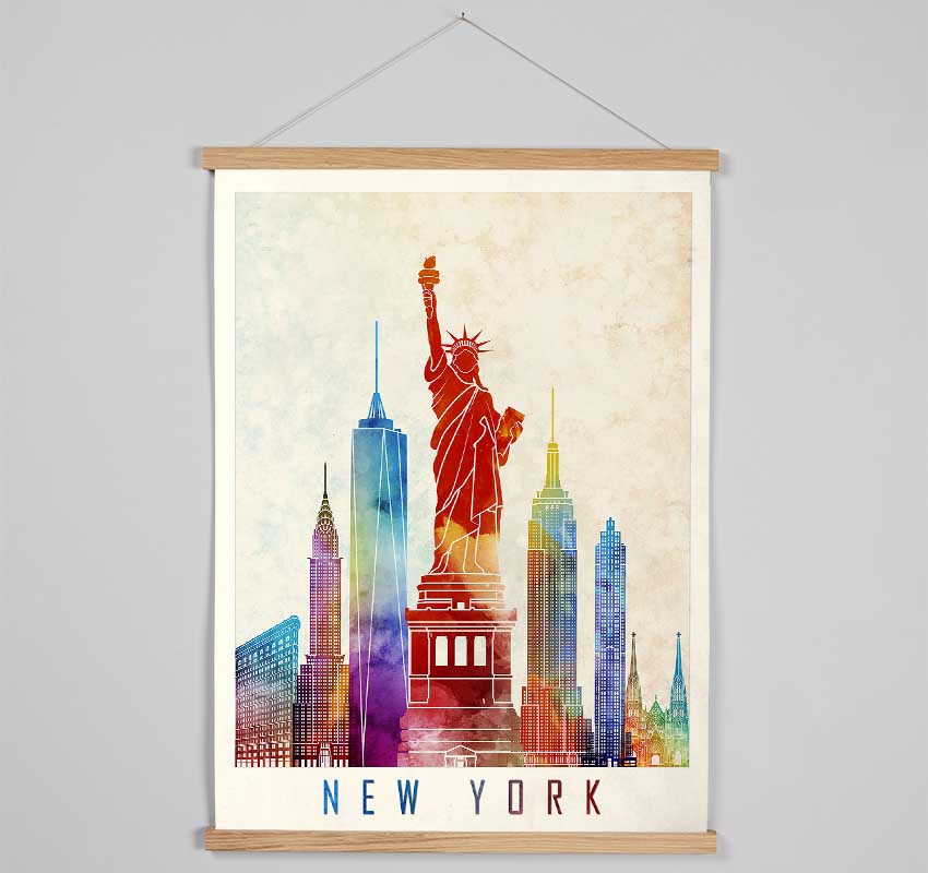 Rainbow New York Hanging Poster - Wallart-Direct UK