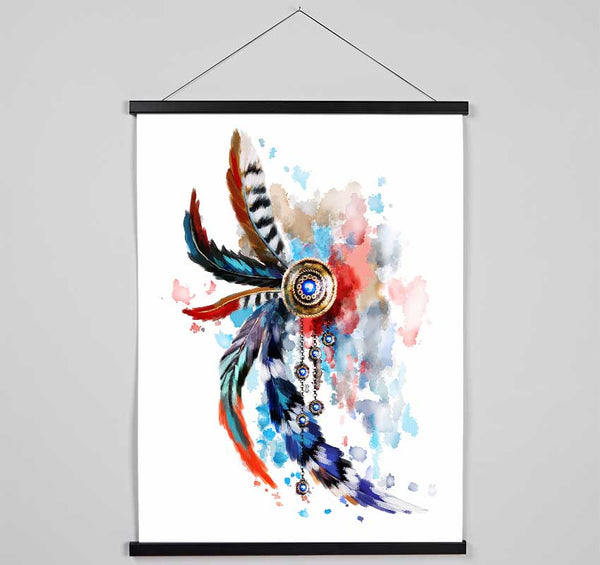 Indian Head Dress Hanging Poster - Wallart-Direct UK