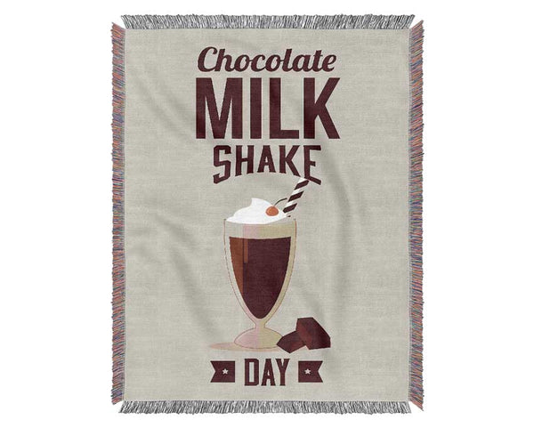 Chocolate Milk Shake Day Woven Blanket