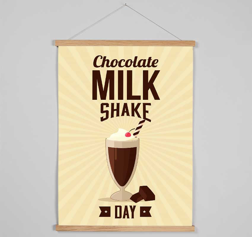 Chocolate Milk Shake Day Hanging Poster - Wallart-Direct UK