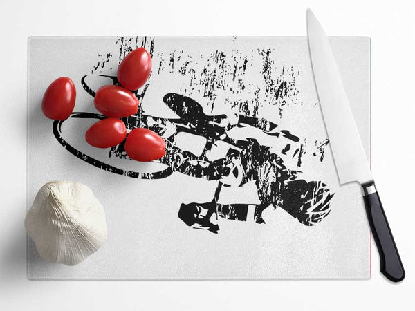 Cycle Rider Glass Chopping Board