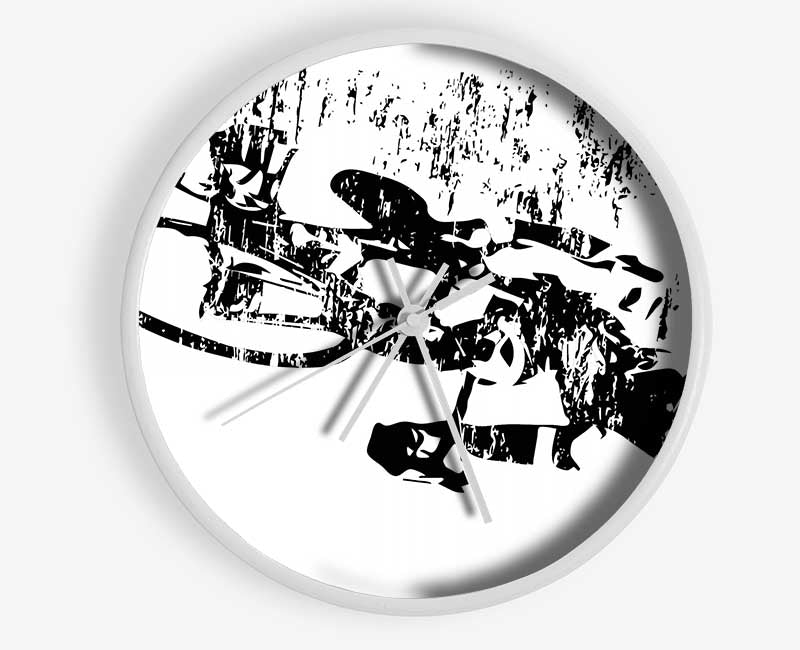 Cycle Rider Clock - Wallart-Direct UK