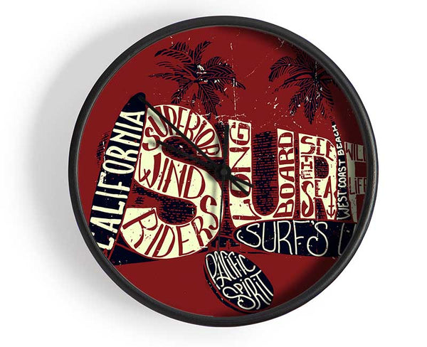 California Surf Clock - Wallart-Direct UK