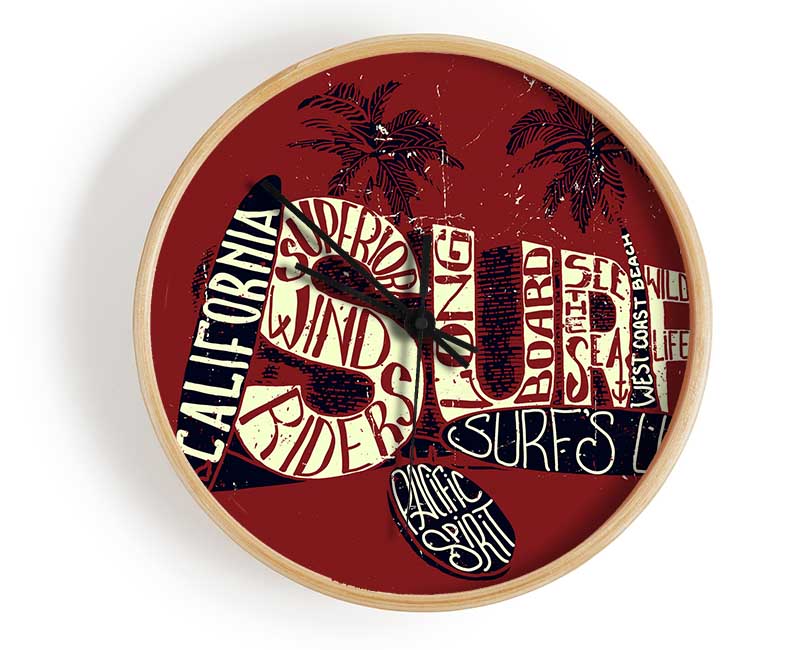 California Surf Clock - Wallart-Direct UK