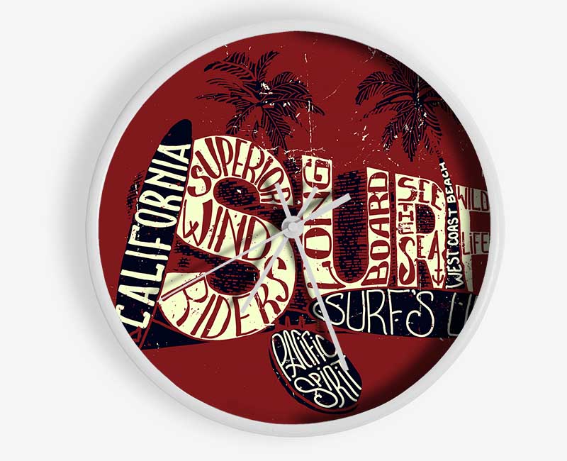 California Surf Clock - Wallart-Direct UK