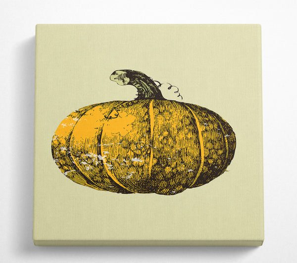 A Square Canvas Print Showing Pumkin Square Wall Art