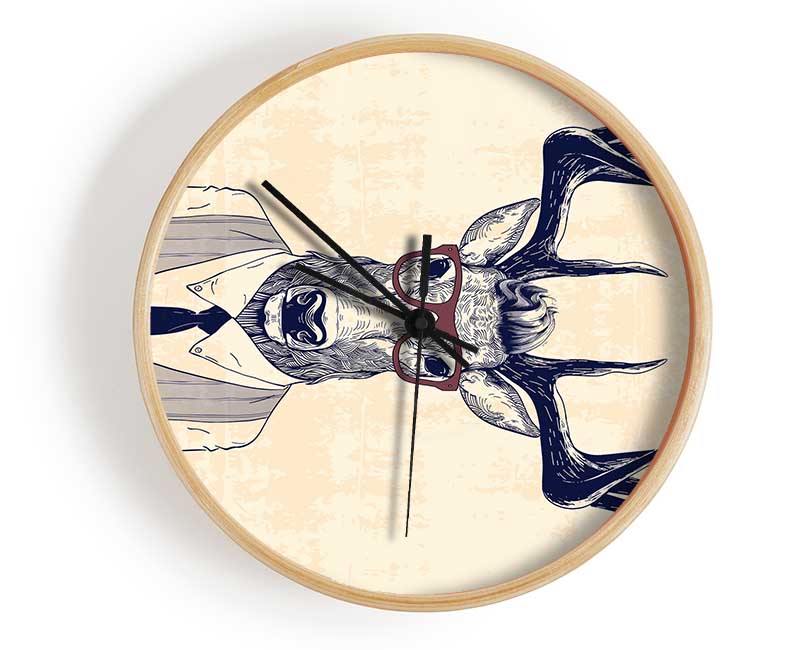 Stag Steve Clock - Wallart-Direct UK