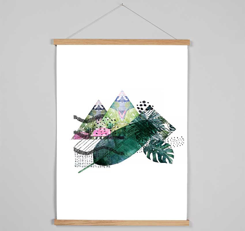 Feather Mountains Hanging Poster - Wallart-Direct UK