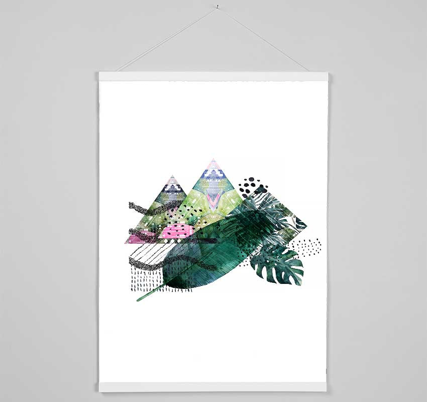 Feather Mountains Hanging Poster - Wallart-Direct UK