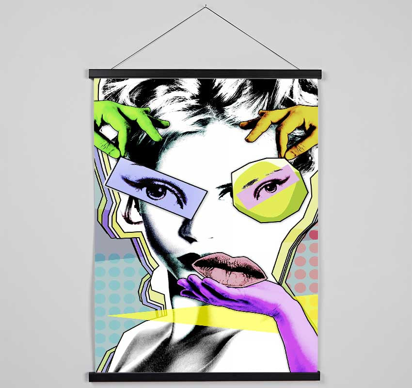 Montage Woman Hanging Poster - Wallart-Direct UK