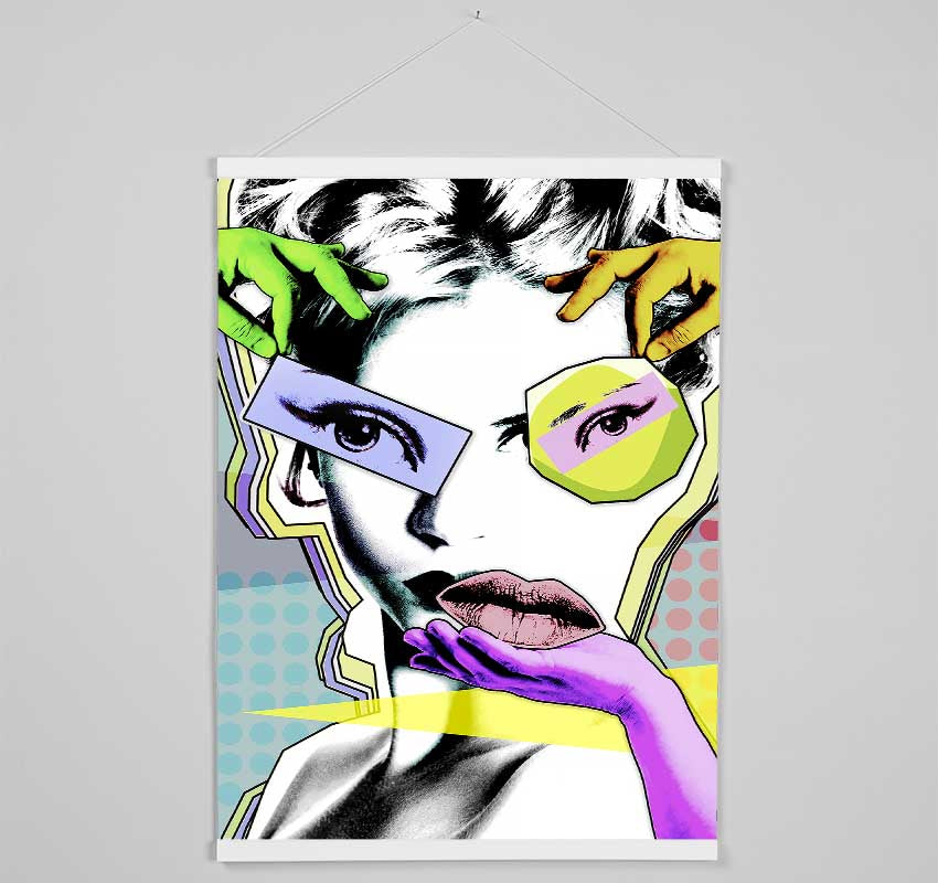 Montage Woman Hanging Poster - Wallart-Direct UK