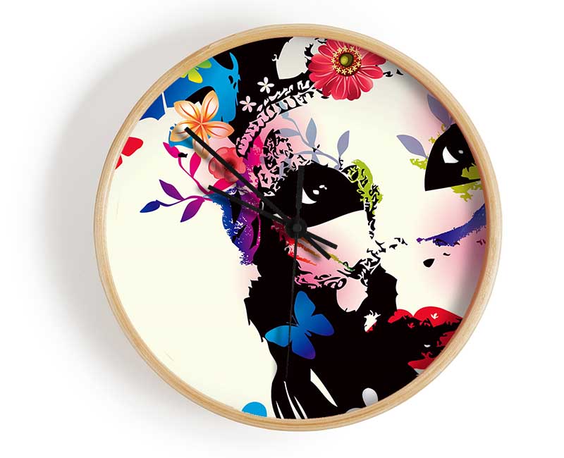 Flower Woman Clock - Wallart-Direct UK