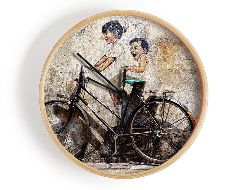 Fun On The Bike Clock - Wallart-Direct UK