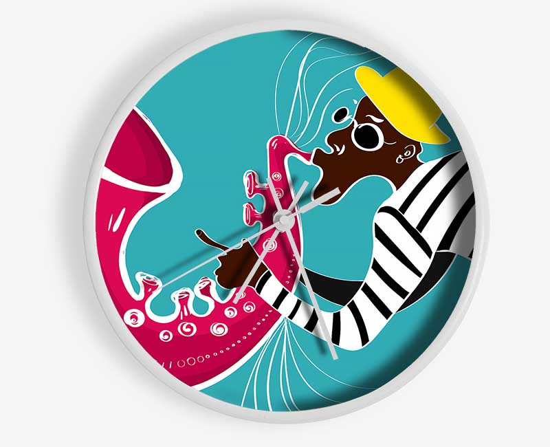 Saxophone Player Clock - Wallart-Direct UK