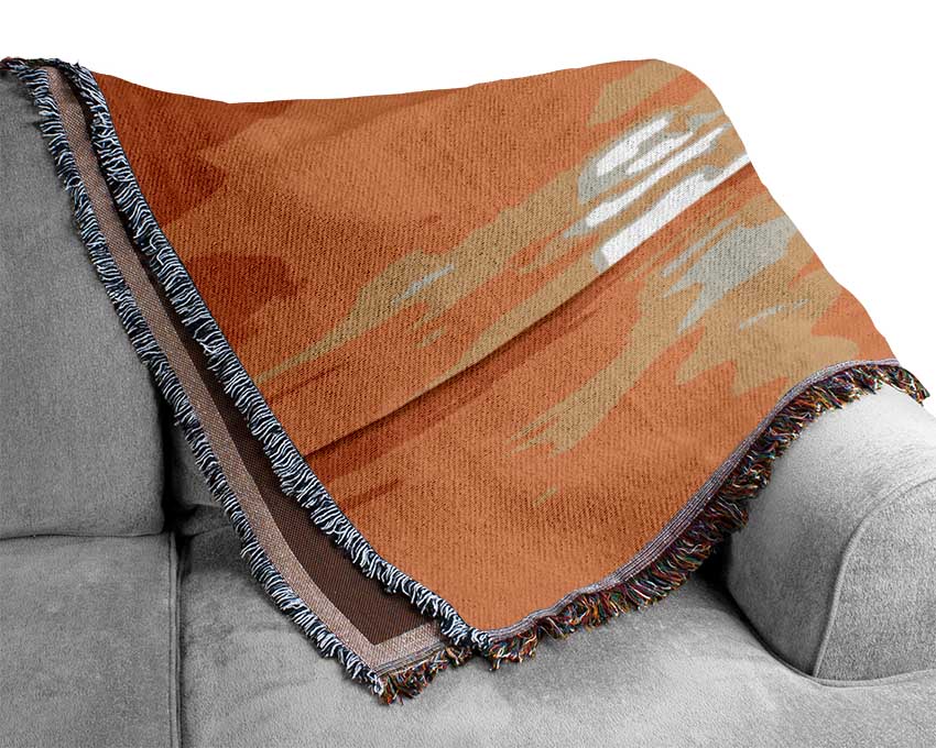 Ripples Of The Ocean Sunset Woven Blanket