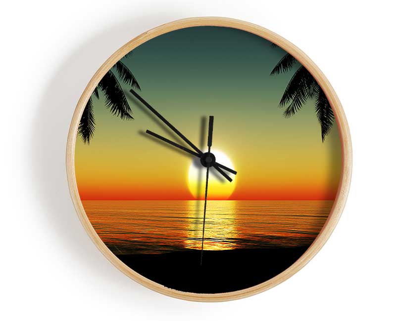 Palm Tree Bliss Clock - Wallart-Direct UK