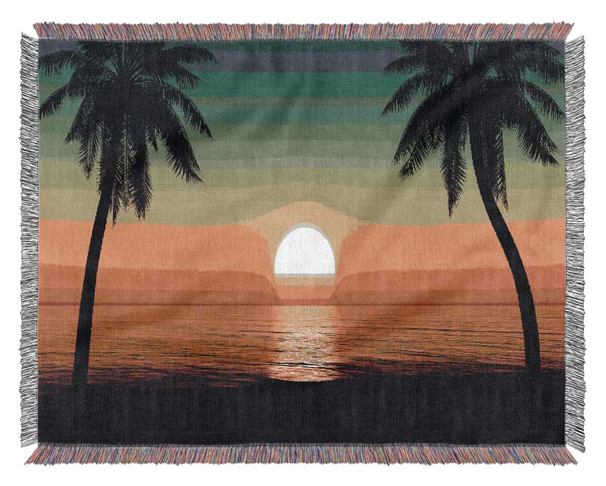 Palm Tree Bliss Woven Blanket