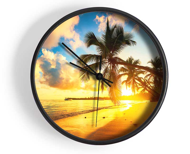 As The Sun Falls On A Perfect Day Clock - Wallart-Direct UK