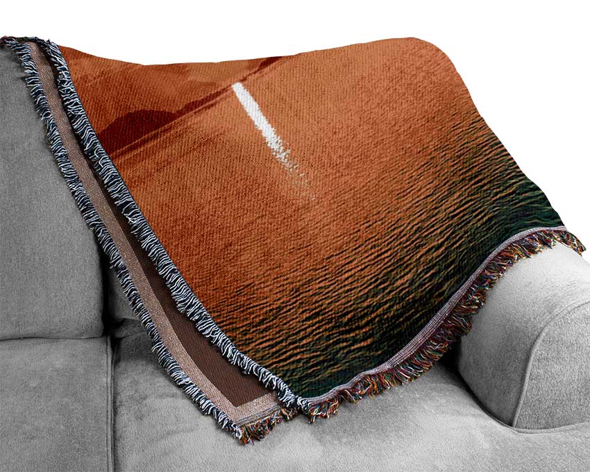 Pinpoint Ocean Sun Woven Blanket