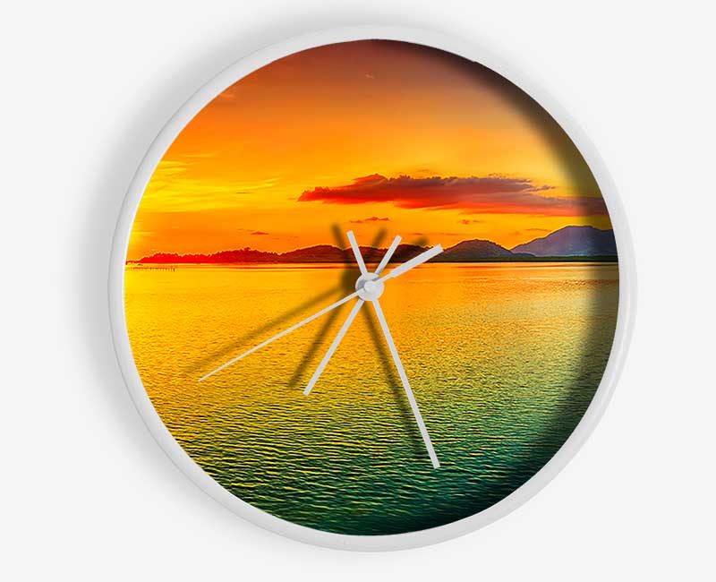 Pinpoint Ocean Sun Clock - Wallart-Direct UK