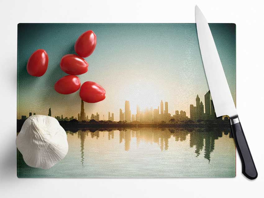 City Reflections Glass Chopping Board