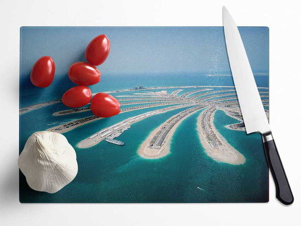 Palm Islands Glass Chopping Board